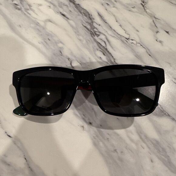 Gucci GG0340S 006 BLACK FRONT GREEN/RED STRIPE Sunglasses 58/17/150 - Picture 8 of 8